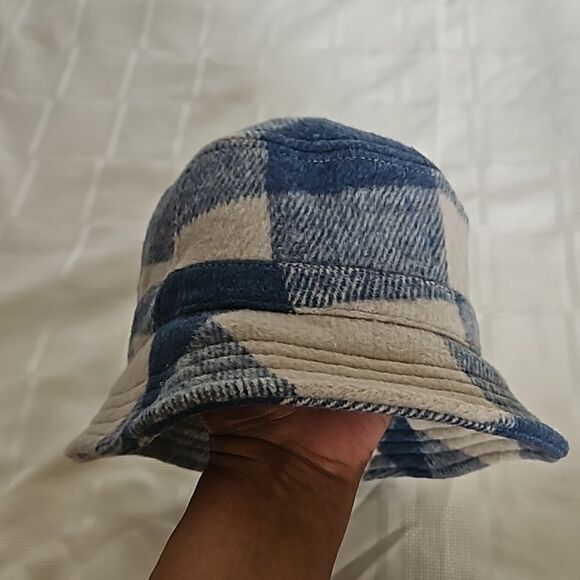 American Eagle Women's Bucket Hat  One Size Cream/ Blue - Picture 16 of 16